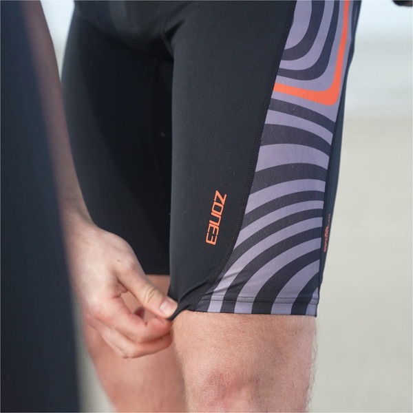 2025 ZONE3 Mens OWS Renew Jammer Shorts SW25MOWSJ101 - Black / Grey